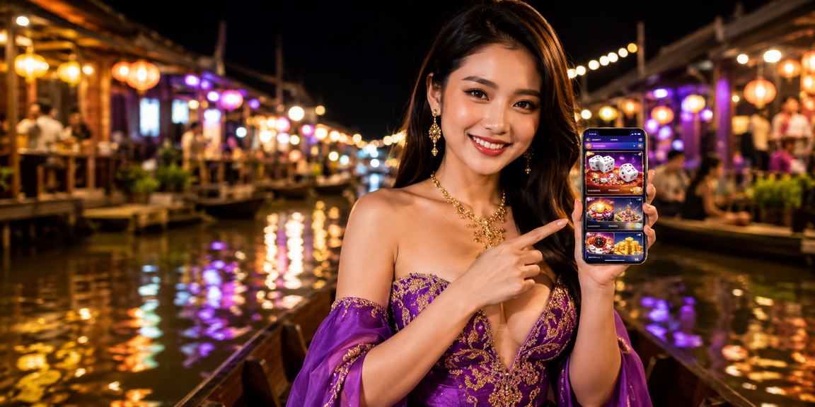 Người dùng trải nghiệm casino di động bên dòng sông Mekong trong không gian thư giãn đặc trưng miền Tây